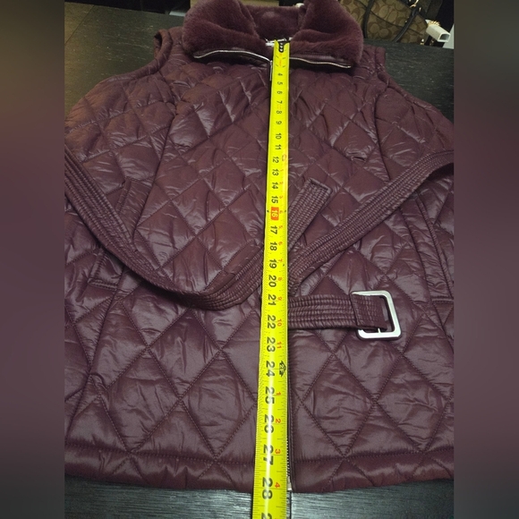 Calvin Klein Purple Quilted Vest with Belted Waist - Picture 14 of 15